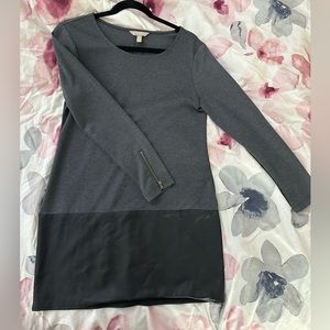 Petite BANANA REPUBLIC DRESS, leather and zipper details